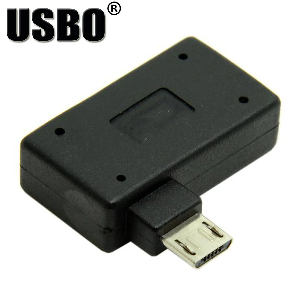 Черный локоть 90 градусов Micro USB внешний u диск мышь OTG адаптер штекер к 2 0 гнездовой