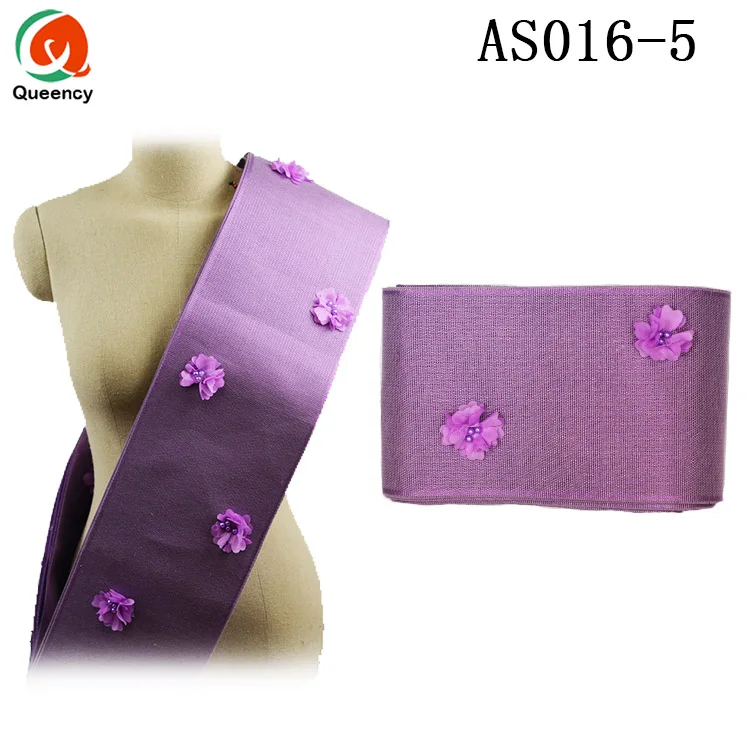 

AS016 New Arrival African Aso Okay Headtie With Applique Ladies gele Wrap 17.2 meters multi-color available For Bridal And Party
