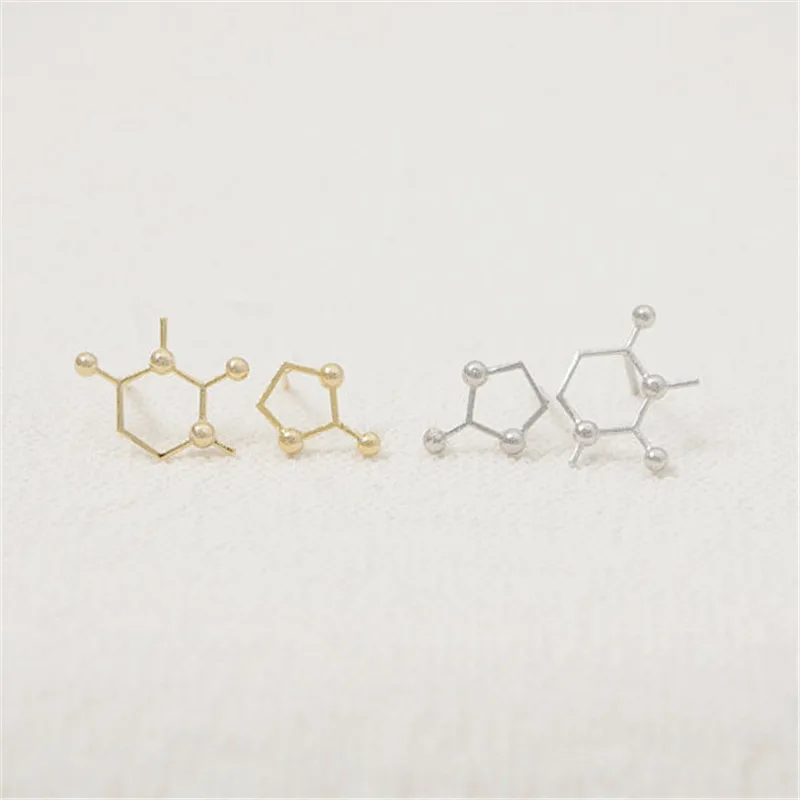 Модная молекулярная кожа цинковый сплав структура сережек-гвоздиков | Украшения