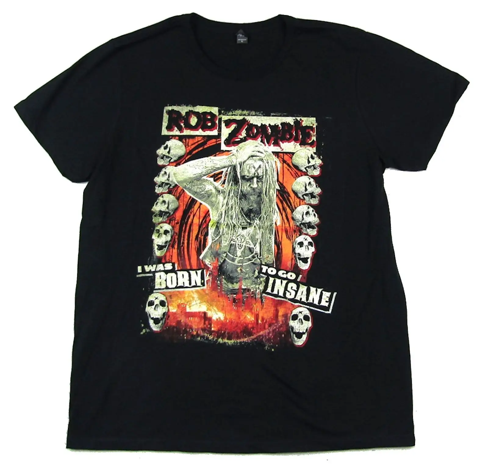 Роб зомби безумная черная футболка новый официальный Мерч|Мужские футболки| |