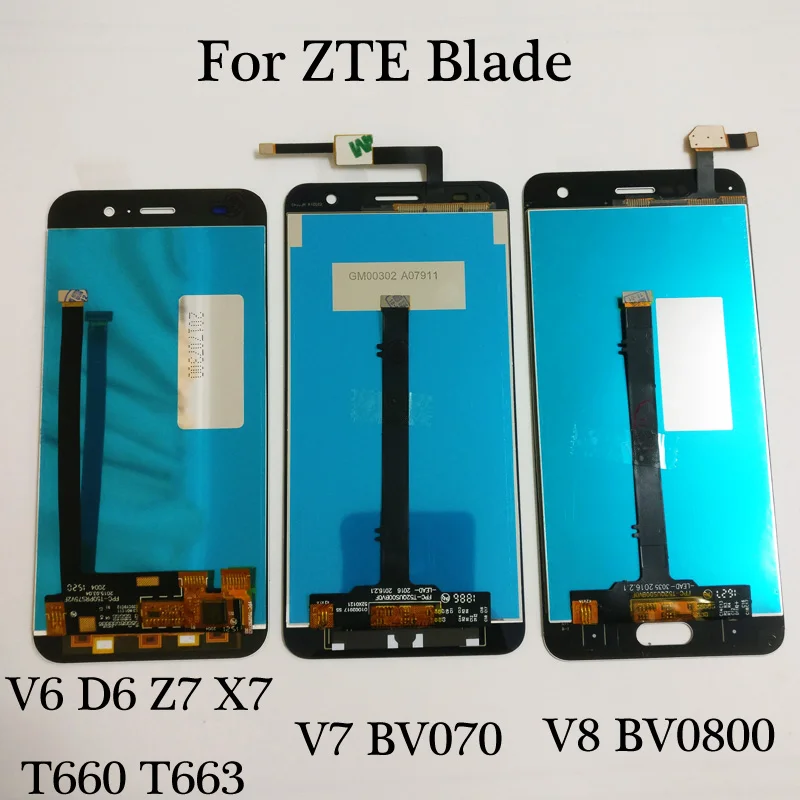 Черный/белый для ZTE Blade Z7 X7 V6 D6 T660 T663 / V7 BV070 V8 BV0800 ЖК дисплей + кодирующий