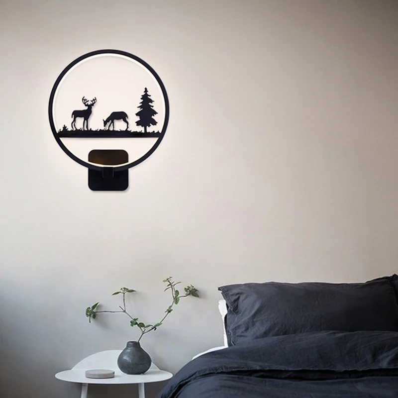 Настенный светильник в скандинавском стиле прикроватный для спальни 220 В диммер