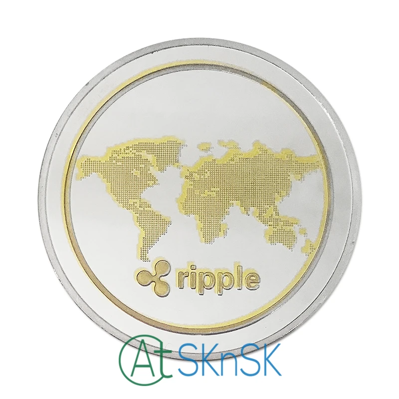 1-10 шт памятные монеты виртуальной валюты для подарка XRP Ripple криптовалюта Золотая