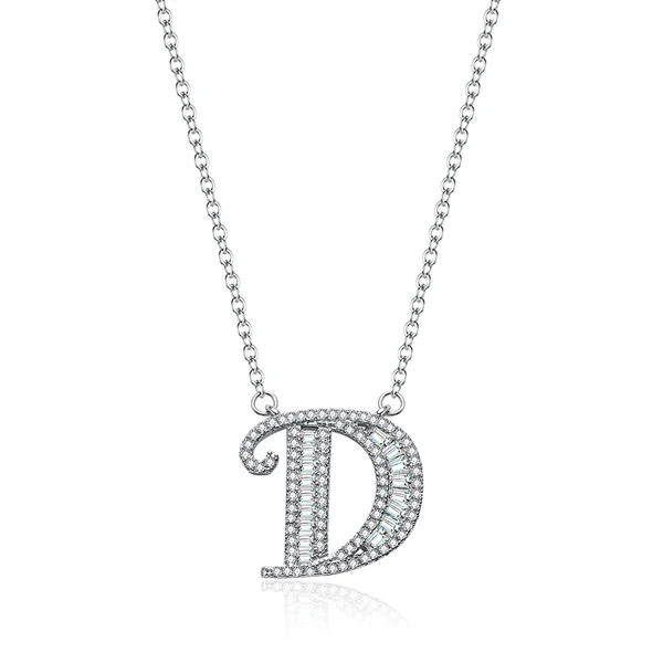MODIAN, новинка, 925 пробы, серебряное, роскошное, от A до Z, прозрачное CZ 26, модное ожерелье с подвеской для женщин, Очаровательное ожерелье, лучший подарок - Цвет камня: Красный