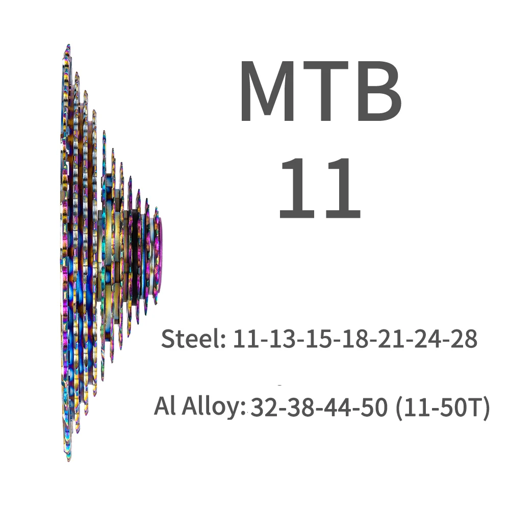 ZTTO MTB 11 S 50T SLR2 кассета Сверхлегкий цветной Freewheel 11V Speed K7 горный велосипед HG система