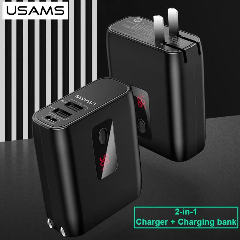 5000 mAh многофункциональный банк питания двойной USB банк питания быстрая зарядка 5 V/2A зарядный разъем и блок питания для путешествий с ЖК-дисплеем