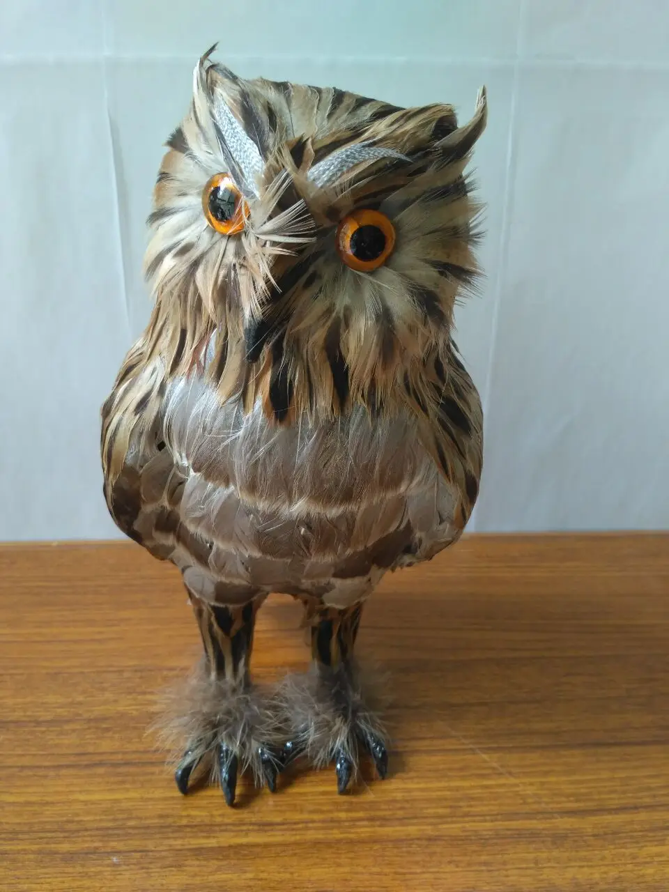 

simulation brown owl handicraft plastic&furs large 17x13x28cm owl prop,home garden decoration furnishings gift d1407