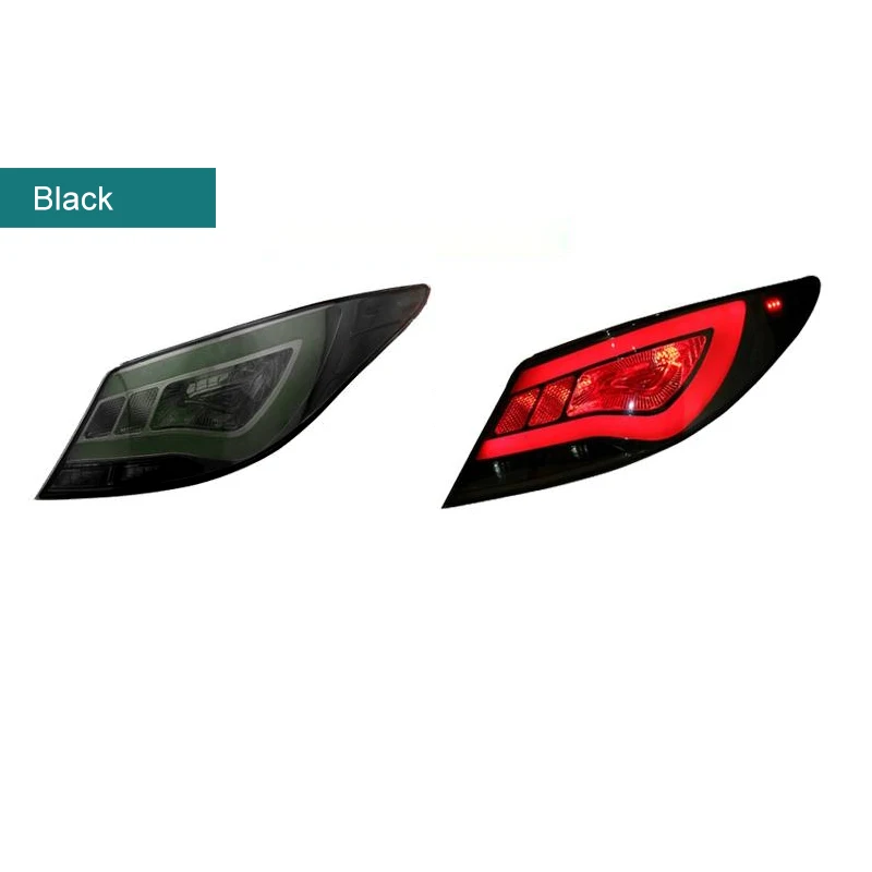 SMOKE BLACK Светодиодный задний фонарь для hyundai Accent/Verna/Solaris 2010 2011 2012 2013 Red Smok Black светодиодный задний светильник, поворотный сигнал и тормозной светильник - Цвет: SMOKE BLACK
