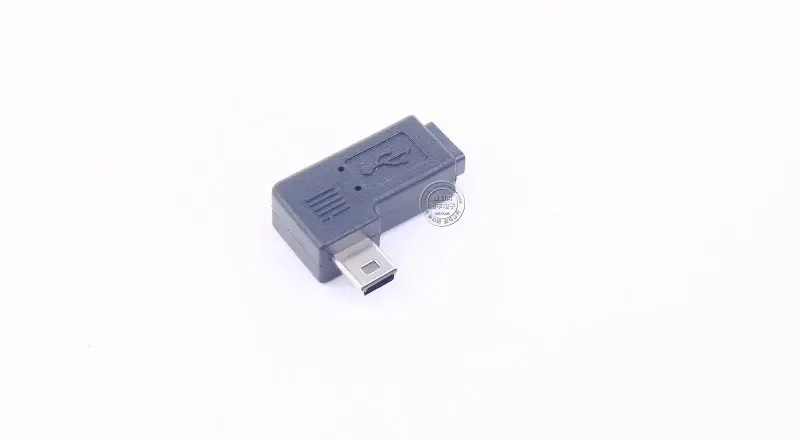 Оптовая продажа 1 шт. USB Micro 5Pin Female to Mini Male 90 градусов угловой переходник