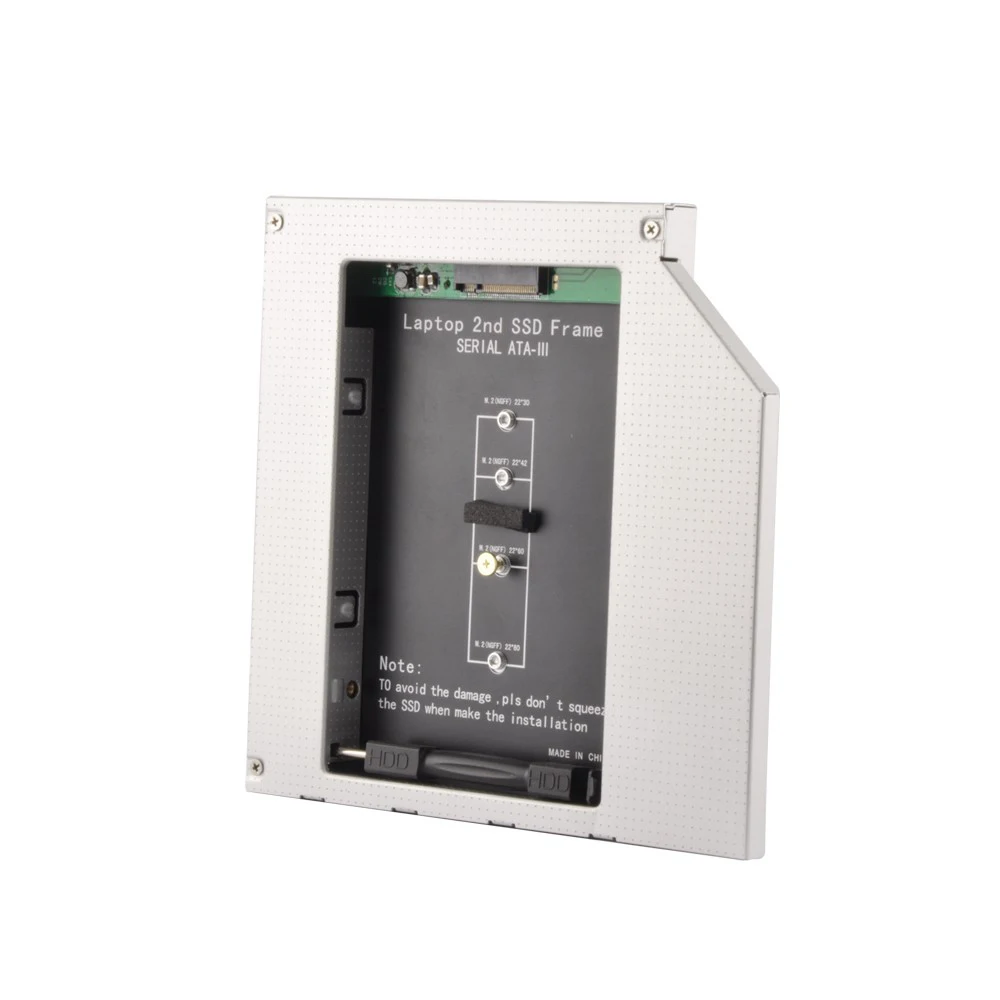 Sunдолина 12 7 мм 2 й HDD Caddy 5 &quotHDD Чехол алюминиевый Поддержка ТБ SATA 3 NGFF M.2 SSD для