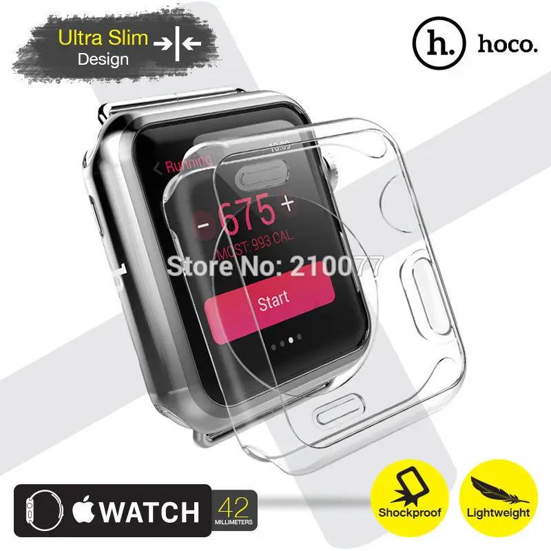 HOCO оригинальный ультра тонкий спортивный ТПУ резиновый защитный чехол для Apple Watch