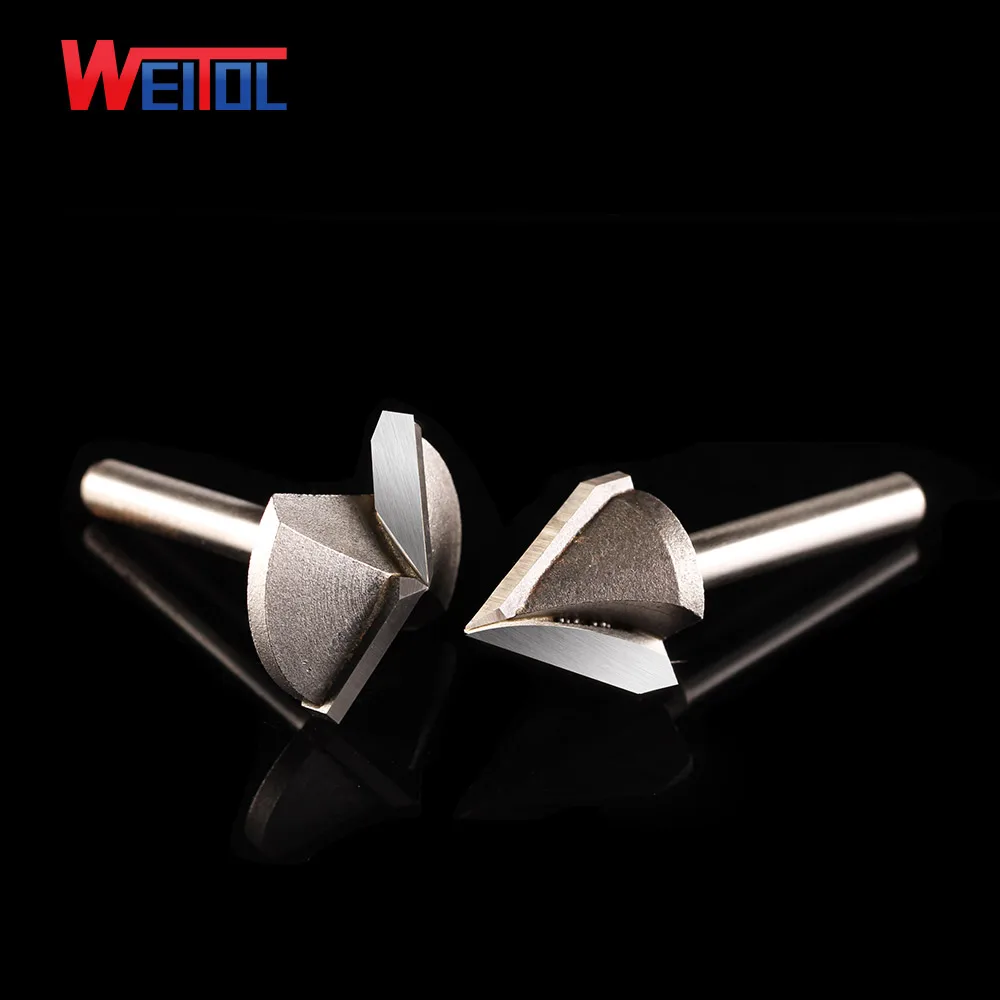 Weito 5A CNC 60 90 120 150 градусов 3D V Type резак Биты для гравировки инструменты 2 флейты