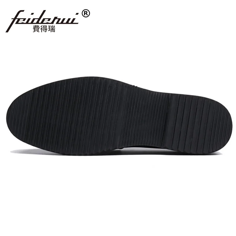 Туфли мужские из лакированной кожи повседневная обувь на плоской платформе