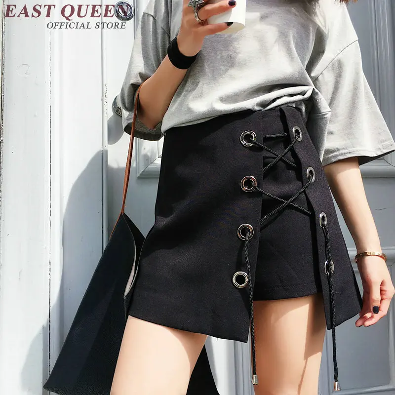 Женская короткая юбка с завышенной талией однотонная облегающая мини завязкой