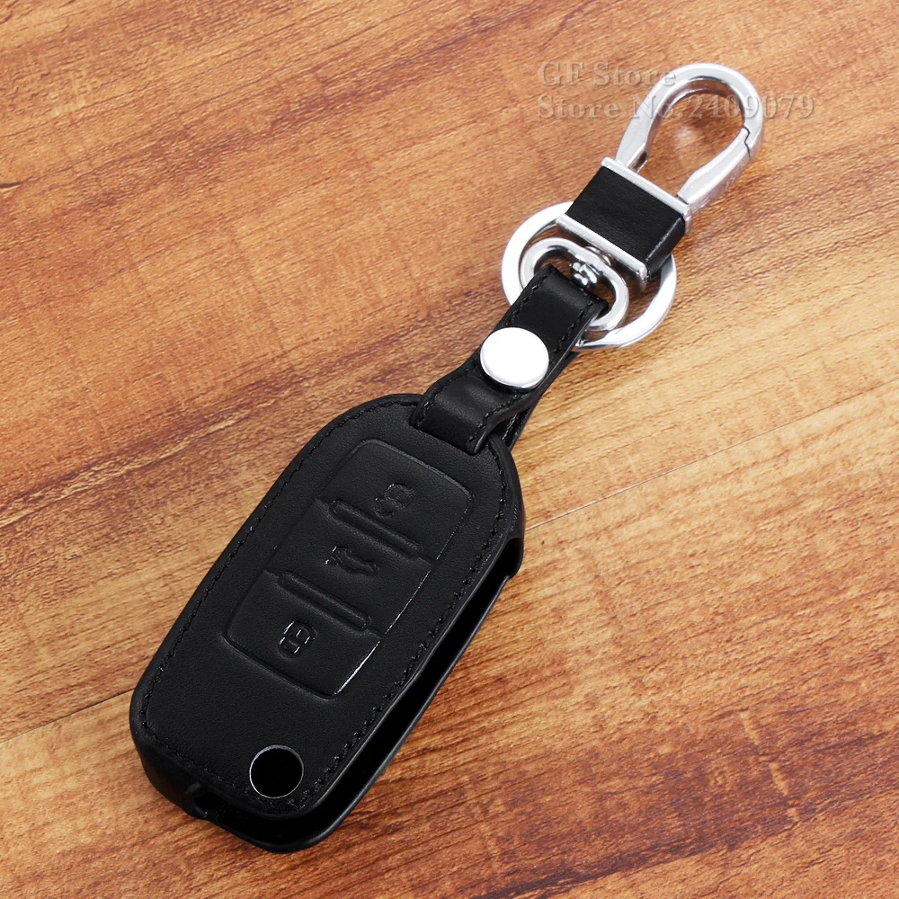 High quality new design genuine leather key chain ring cover case holder for skoda octavia 2 A5 fabia yeti rapid superb | Автомобили и