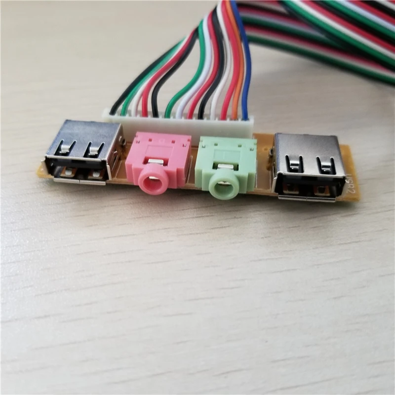 Компьютерное шасси передняя панель USB/аудио разъем кабель двойной USB Dupont адаптер