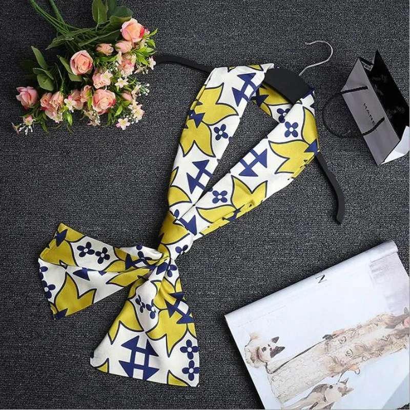 Мода 2017 г. Для женщин шелк с небольшой Профессиональный Шарфы для воротник