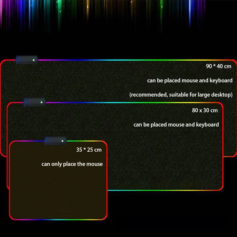 RGB коврик для мыши игровой большой XXL компьютерный XL геймерский коврики