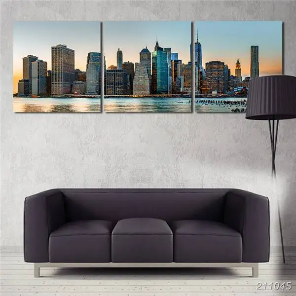 Домашний декор большие картины для дома Живая Стена искусство Манхэттен