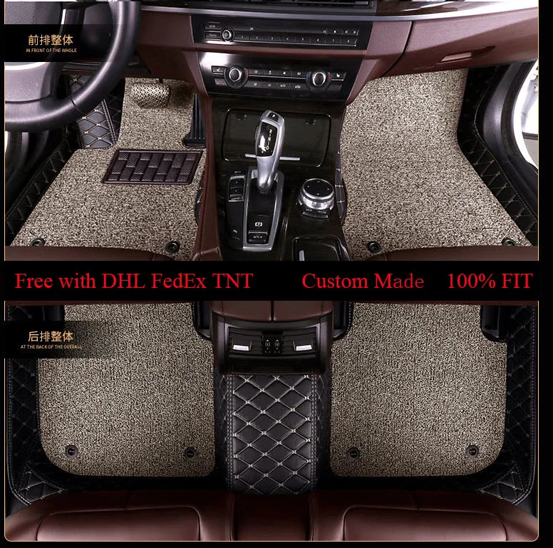 OLPAY Leathe автомобиль коврик для LandRover LR2 LR3 LR4 Discovery Range Rover Evoque Sport freelander двойной Слои