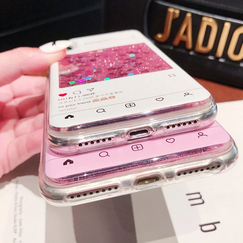 Pink Liquid Case For Huawei Honor 8 9 10 Lite V8 V9 Play V10 6C Pro Quicksand Silicone Cover |