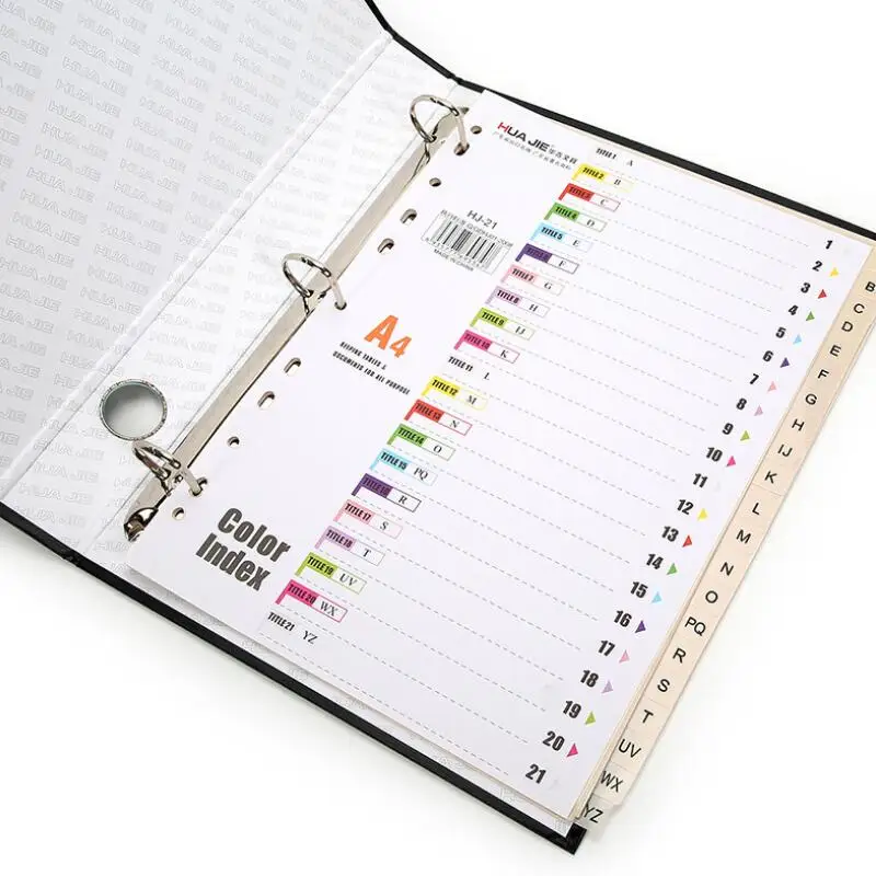 Новинка 31 страниц/посылка 11 отверстий A4 Comix Binder набор разделителей для спиральных