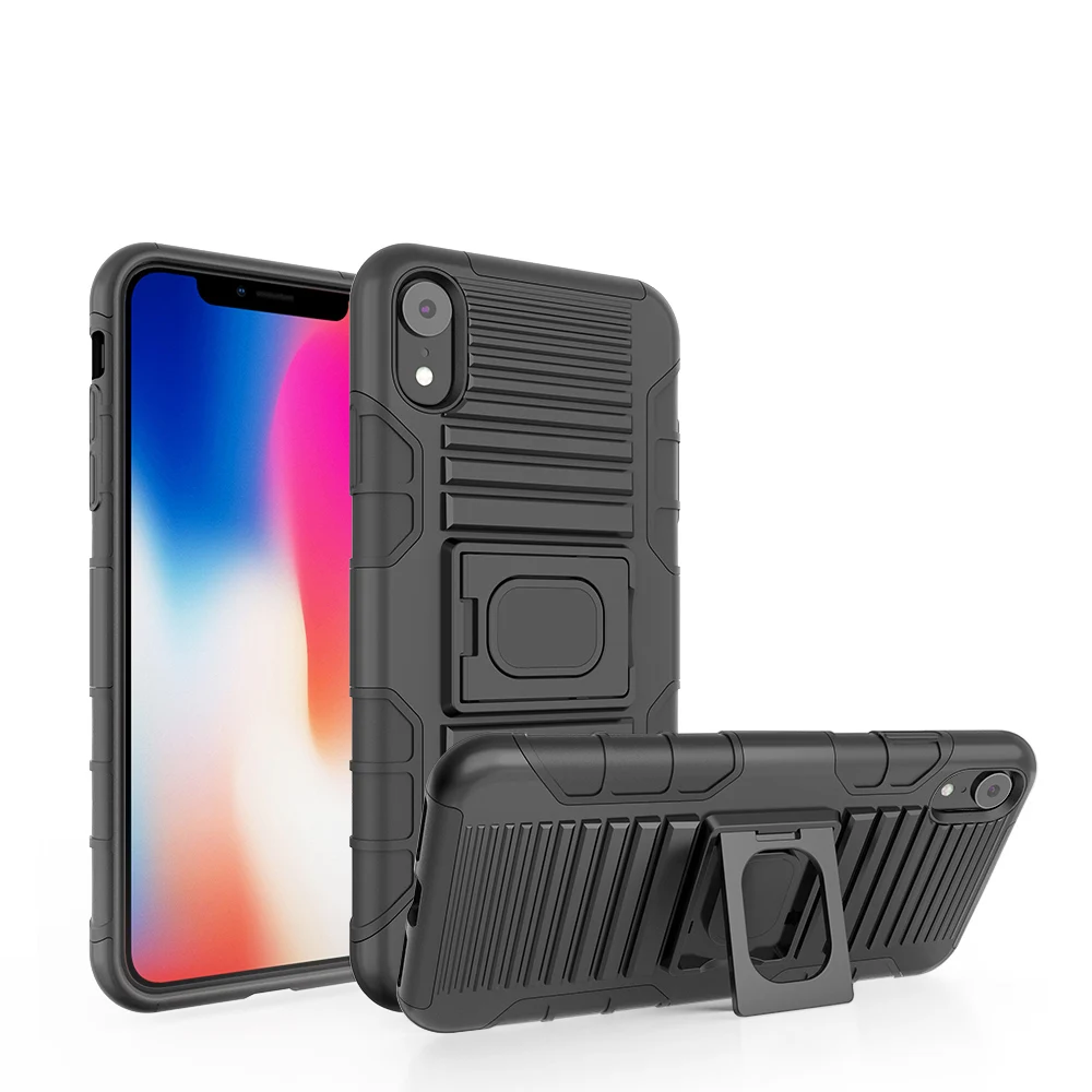 Прочный Гибридный чехол для iPhone XR 6 1 магнитное кольцо стенд ремня поворотный
