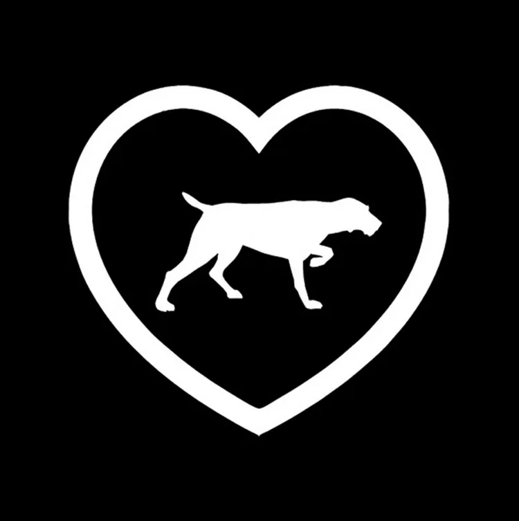 

13*12CM WEIMAR DOGS Love Car Sticker Decals Dog Pet Animals Auto Body Stickers And Decals CT-813