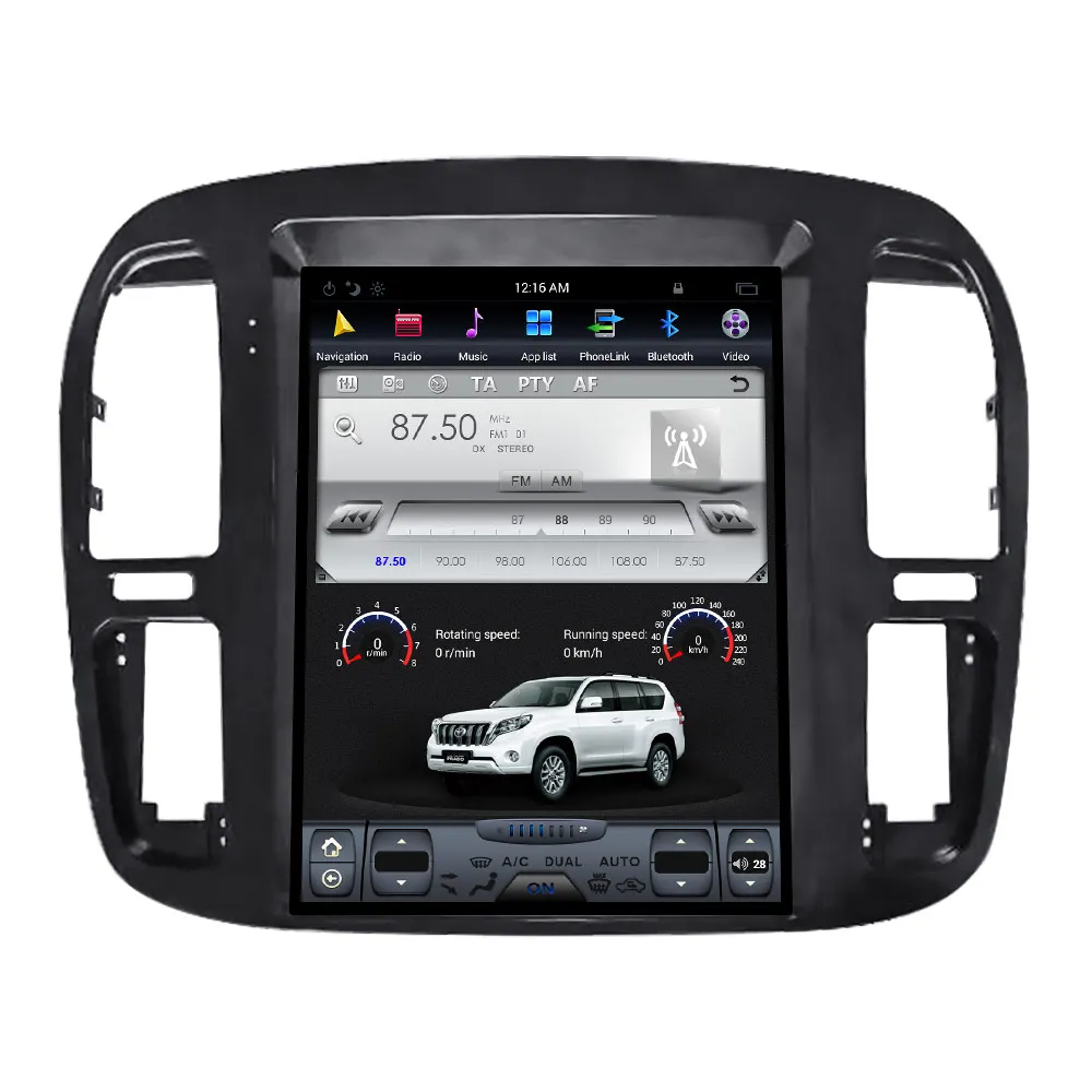 Android Tesla Автомобильный GPS радио для TOYOTA LAND CRUISER LC100 1998 2002 навигация Мультимедиа