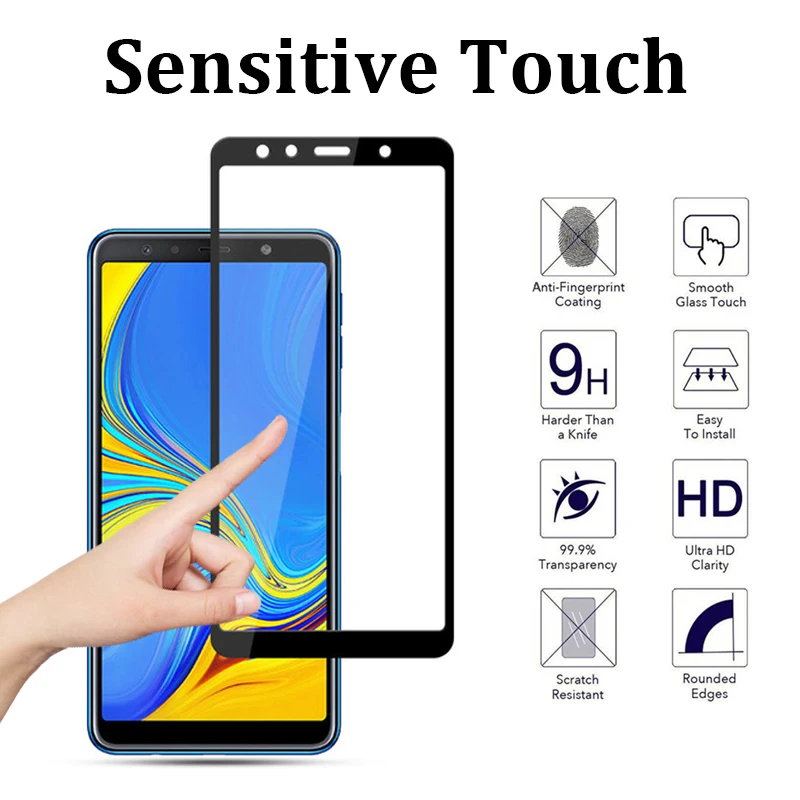 Защитное стекло для samsung galaxy a7 2018 armor sansumg galax 7a протектор sumsung glaxy a 7 закаленное |