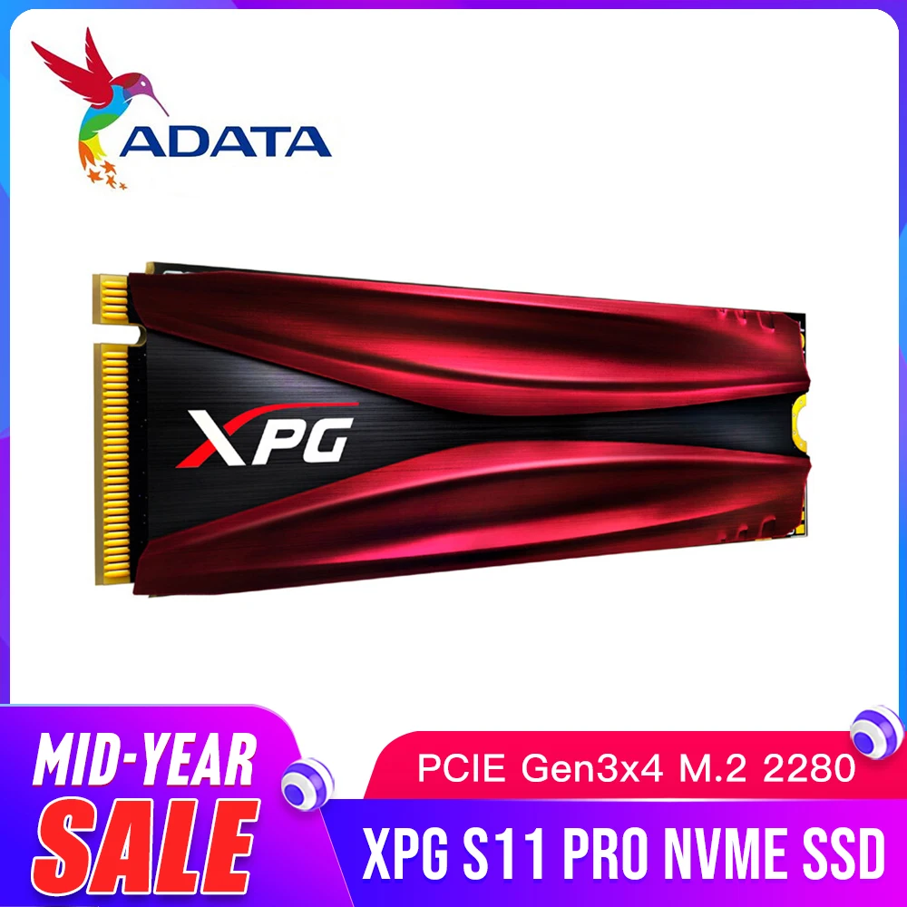 Твердотельный Накопитель ADATA XPG S11 Pro M.2 2280 GAMMIX PCIe Gen 3x4 для настольного ноутбука, внутренний жесткий диск 256G 512G M.2 SSD