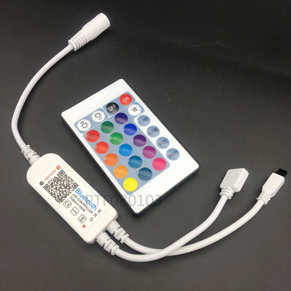 Wi Fi музыка ИК/РФ удаленный смартфон WiFi LED RGB контроллер приложение + 24key управление