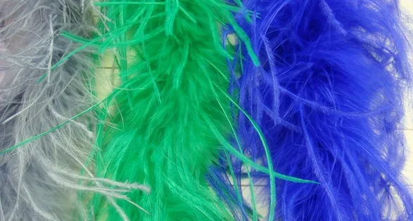 Праздничное украшение разноцветная полоса натуральное красивое страусиное перо