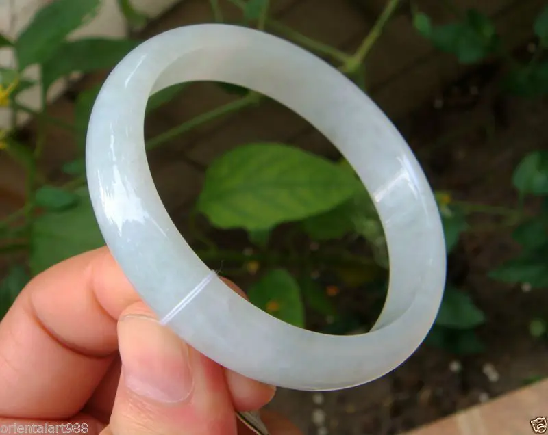 100% Natural Untreated Icy Jadeite Emerald Jade Bangle Bracelet 57-60MM | Украшения и аксессуары