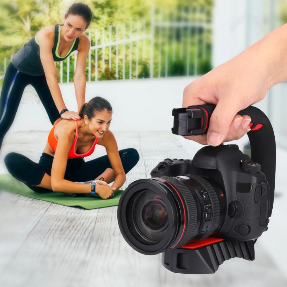 Ulanzi тройной U-Grip башмак крепление Видео действие стабилизирующая ручка для телефона