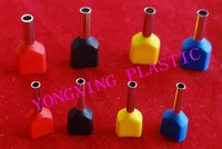 100pcslot te1010 bootlace cooper ferrules kit set wire copper crimp connector insulated cord pin end terminal
