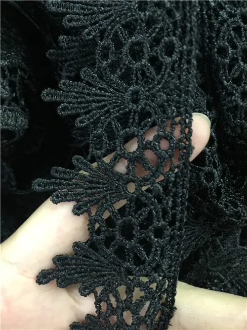 72 Ярда белый и черный в античном стиле с зубчатой вышивкой из полиэстера цвет Venise