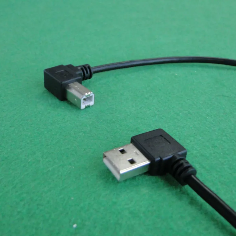 Высокое качество USB 2 0 A male left 90 градусов локоть к B принтер сканер линия передачи
