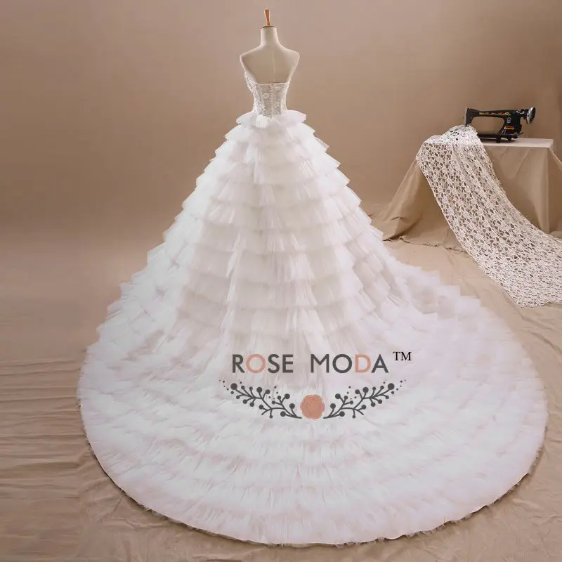 Кружевной Корсет Свадебное бальное платье плиссированная фатиновая