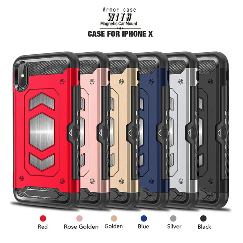 Жесткий защитный чехол для iPhone 7 8 Plus противоударный с кармашком карт