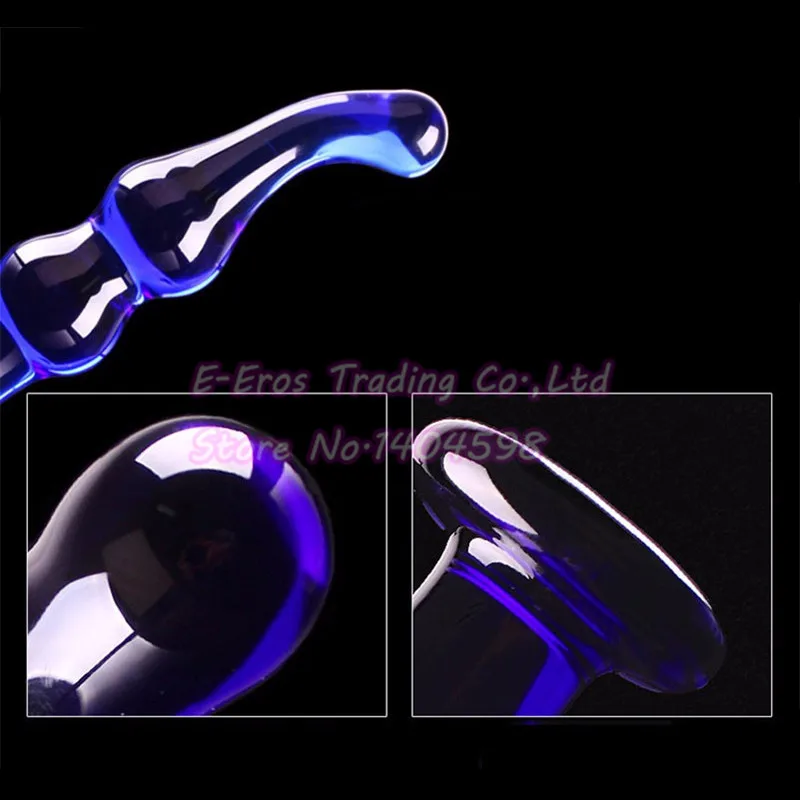 ORISSI Blue Crystal Glass Anal Butt Plug Simulation Penis Sex Toy Adult Products for Women Dildo Male Masturbator | Красота и