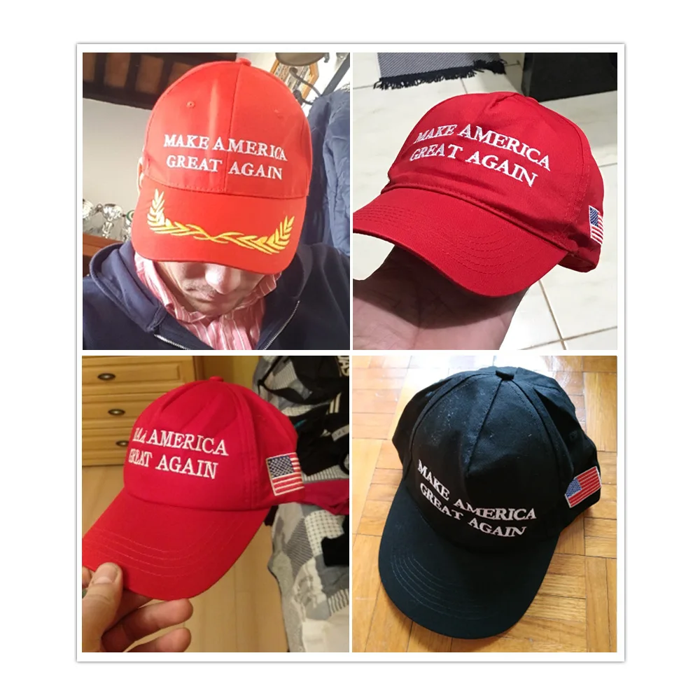 Мужская кепка с буквенным принтом Make America Great Again Регулируемая Кепка вышитым