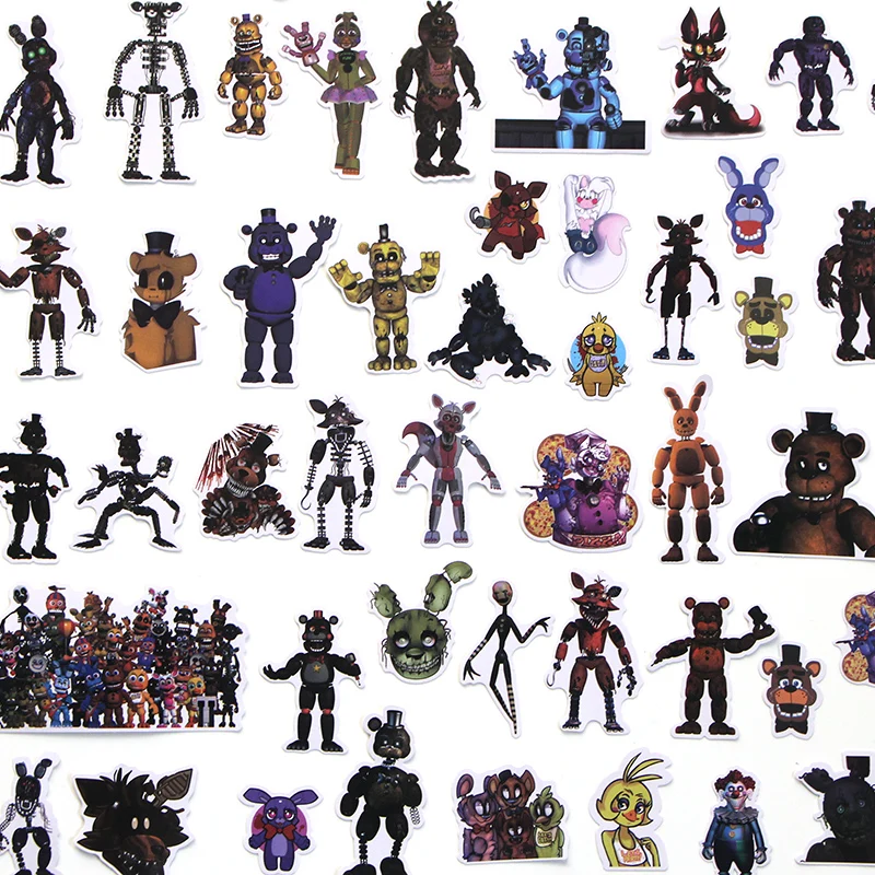 58 шт. Five Nights at Freddy забавные детские поделки Скрапбукинг альбом багаж ноутбук мотоцикл тетрадь наклейка водонепроницаемые наклейки E0068