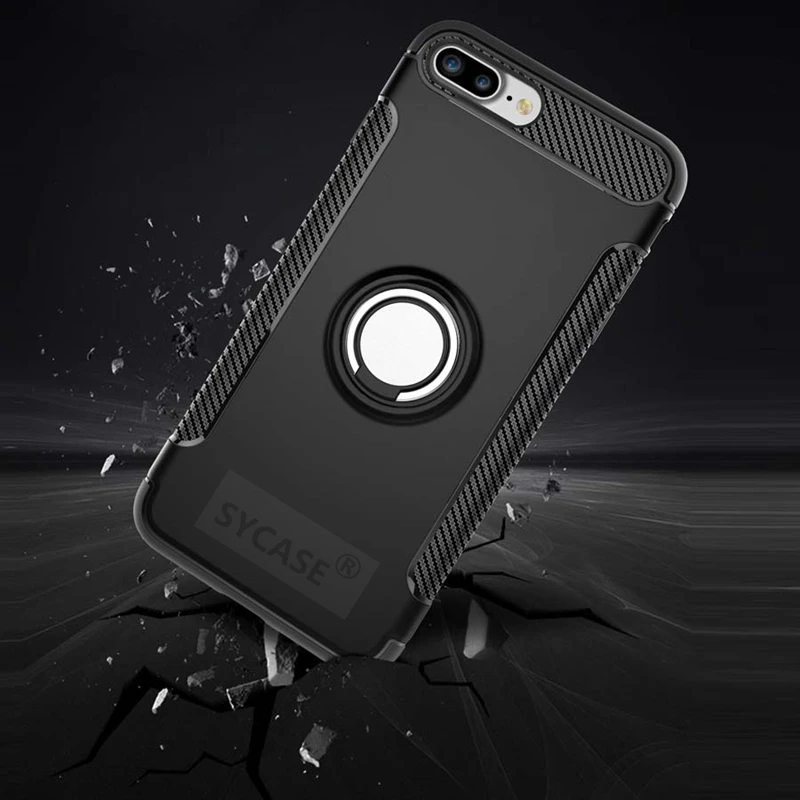 Sycase для samsung S7 край S8 S9 плюс Note9 8 C8 A6 plushybrid силиконовый ПК чехол-Броня с