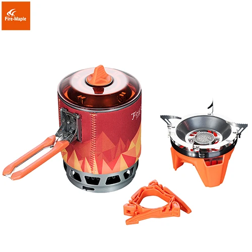 Orange Fire Maple Кемпинг газовые горелки уличный рюкзак пособия по кулинарии системы 2200 Вт 0.8L 600 г с пьезозажигание газовая п - Цвет: Orange
