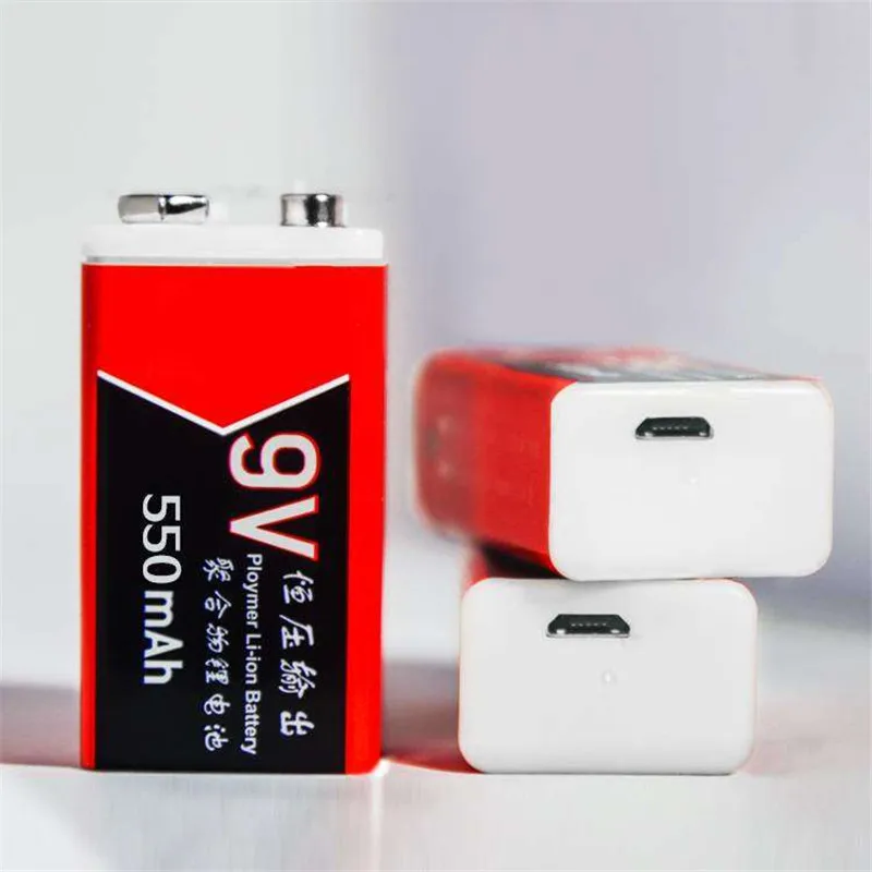 1 шт./лот 9 в 500 мАч перезаряжаемая литиевая батарея USB литий-полимерный инструмент