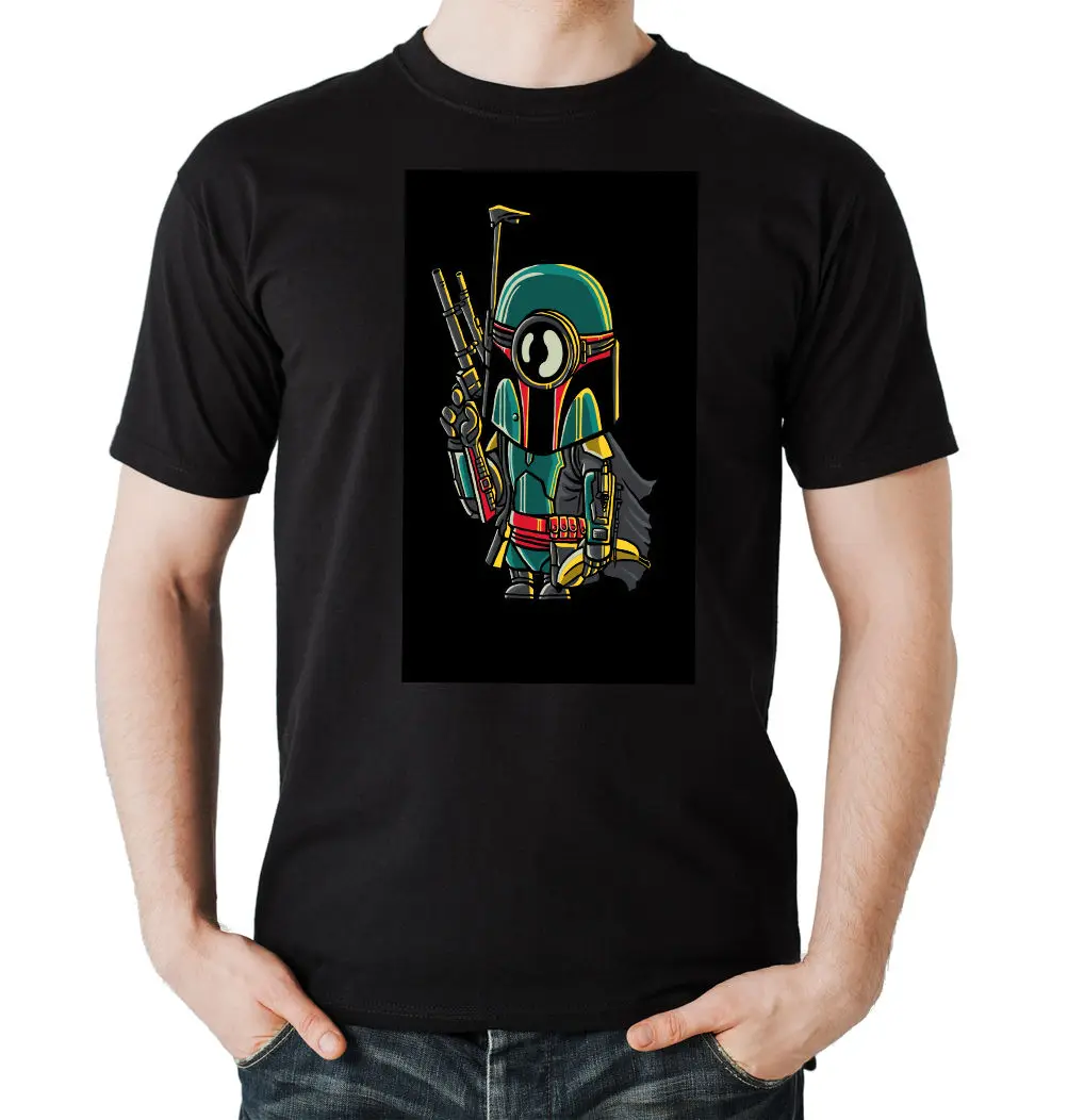 Мини Boba футболка черный Дарт Вейдер Штурмовик Скайуокер R2D2 C3PO|Мужские футболки| |