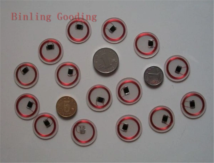 

125khz RFID EM4100 TK4100 Transparent Coin Card (25mm) ID Card