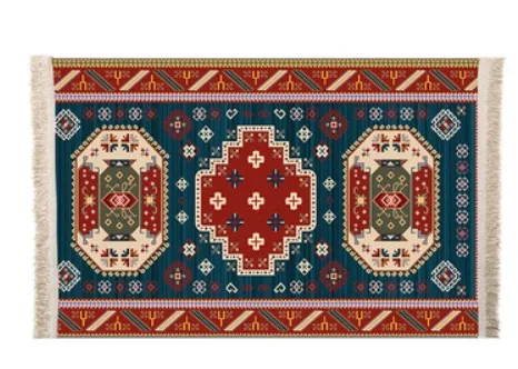 D Марокканские скандинавские геометрические полосатые ковры с кисточками для гостиной коврики индийский Противоскользящий ковер для спальни детская комната напольный ковер - Цвет: D