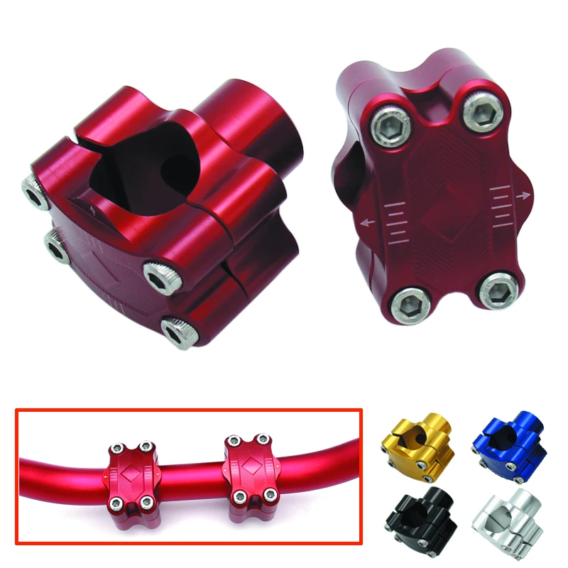 CNC сплав 7/8 &quotдо 11/8&quot 28 мм жир бар руль стояк зажимы конус ATV Мотоцикл Байк 12